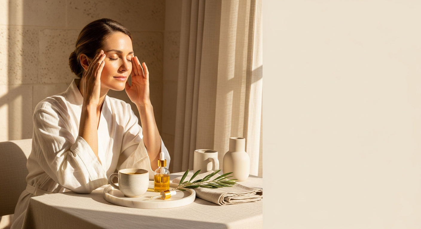 Supplements for blue light eye strain with AEVORA Eye Renewal Gel and collagen