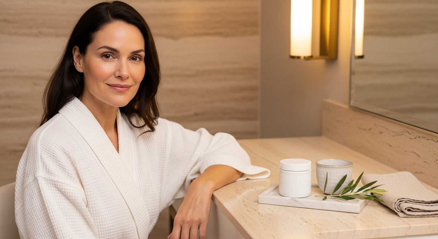 AEVORA under-eye wellness ritual with collagen and eye renewal support
